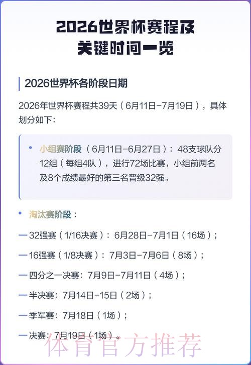 2026世界杯半决赛完整赛程揭秘